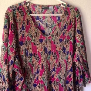 Maggie Barnes Blouse Women's 3X Top Blouse